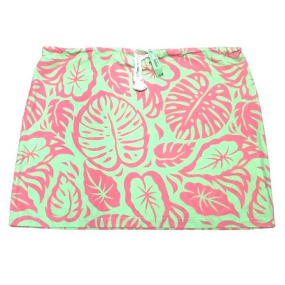 New James Gunn Pink Green Floral Skirt Cover Up